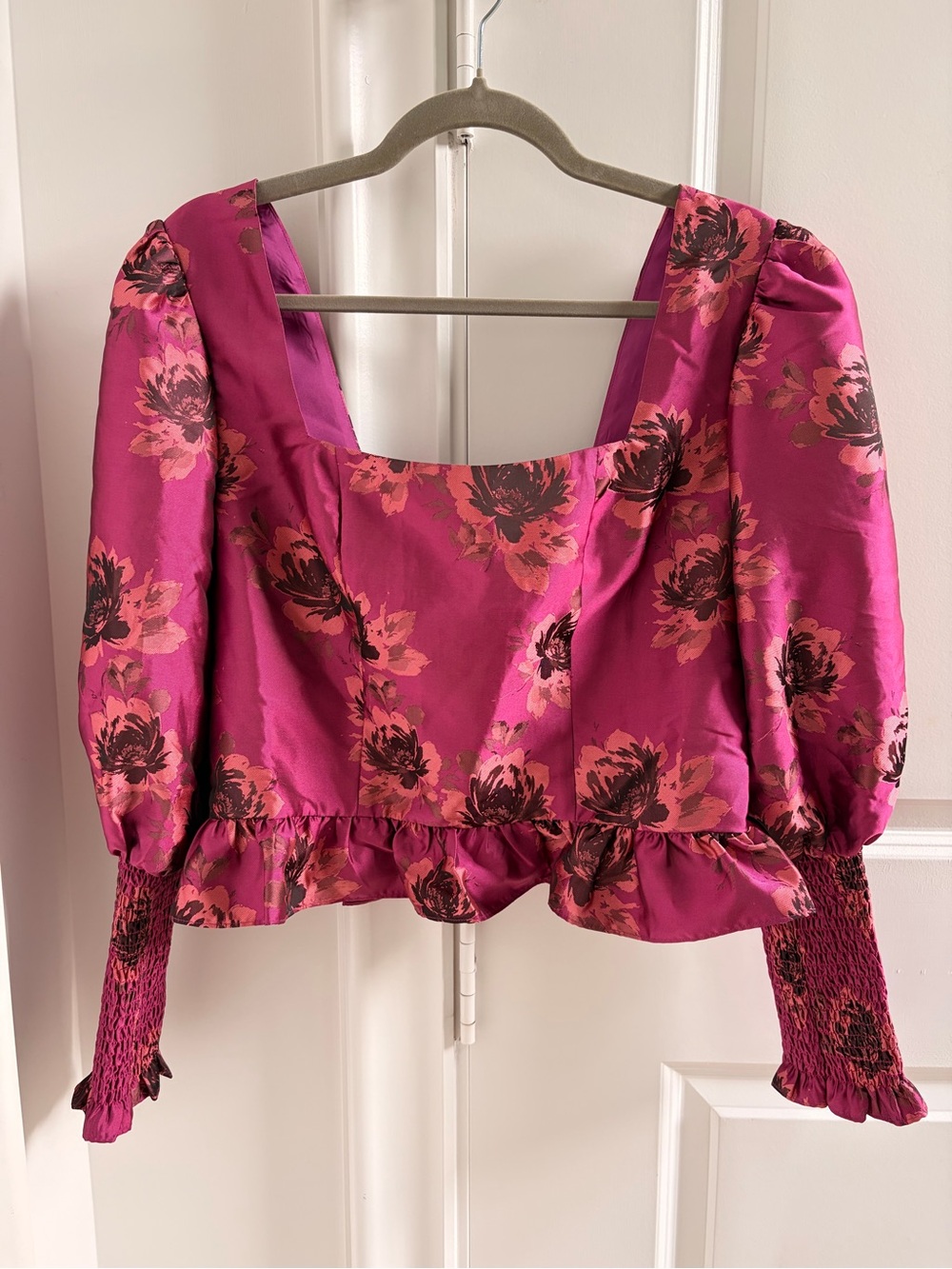 Peter Som Brocade Peplum Top Size 10